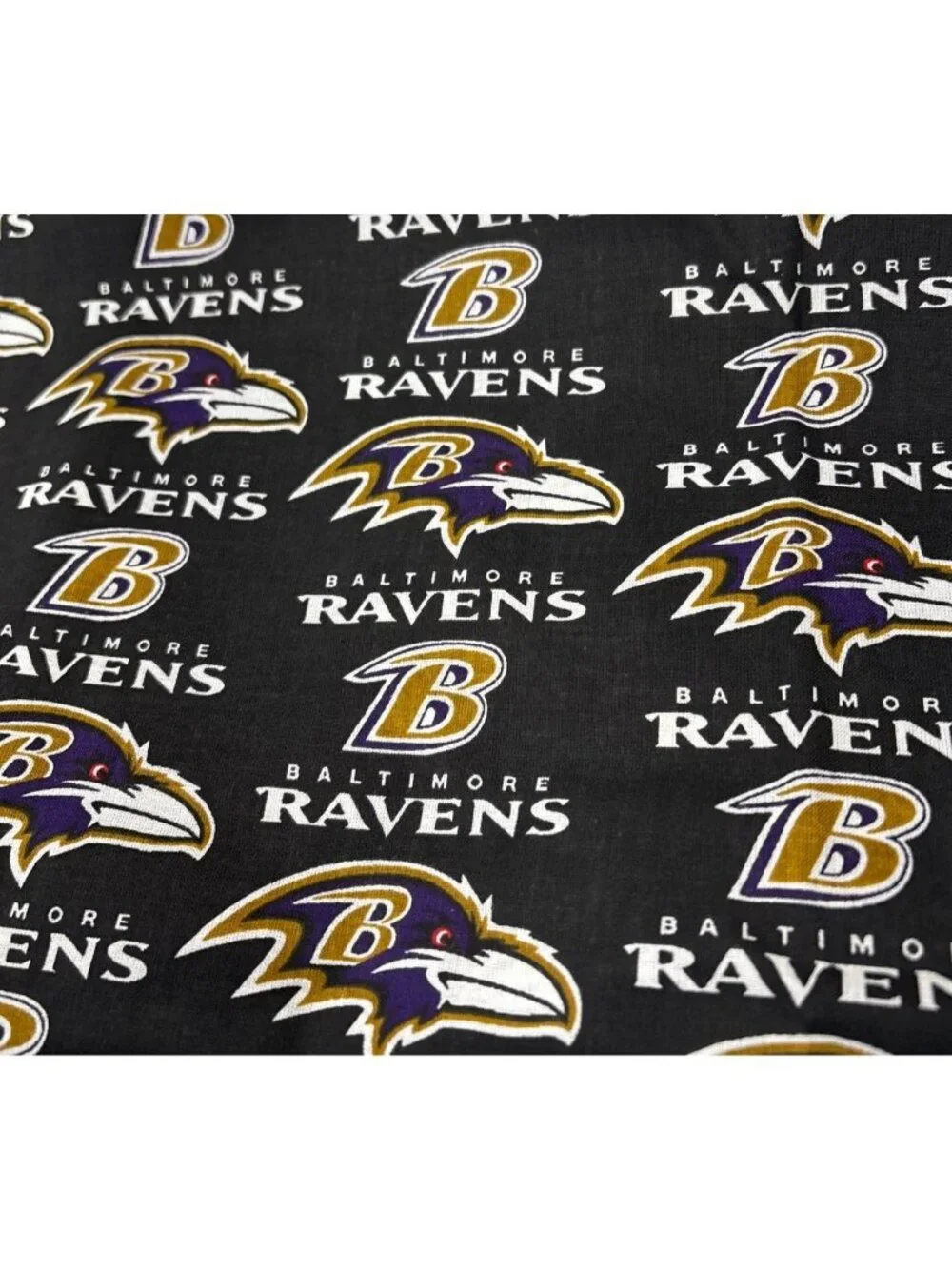 Baltimore Ravens NFL Licensed Cotton Fabric 1/2 yard x 58